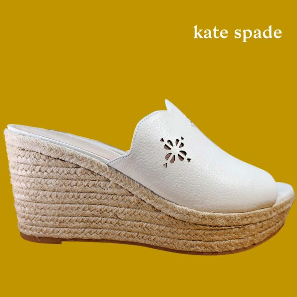 Kate Spade Tia Wedge Espadrille Sandals Size 8 Wedge espadrille Lace up espadrilles flats